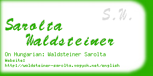 sarolta waldsteiner business card